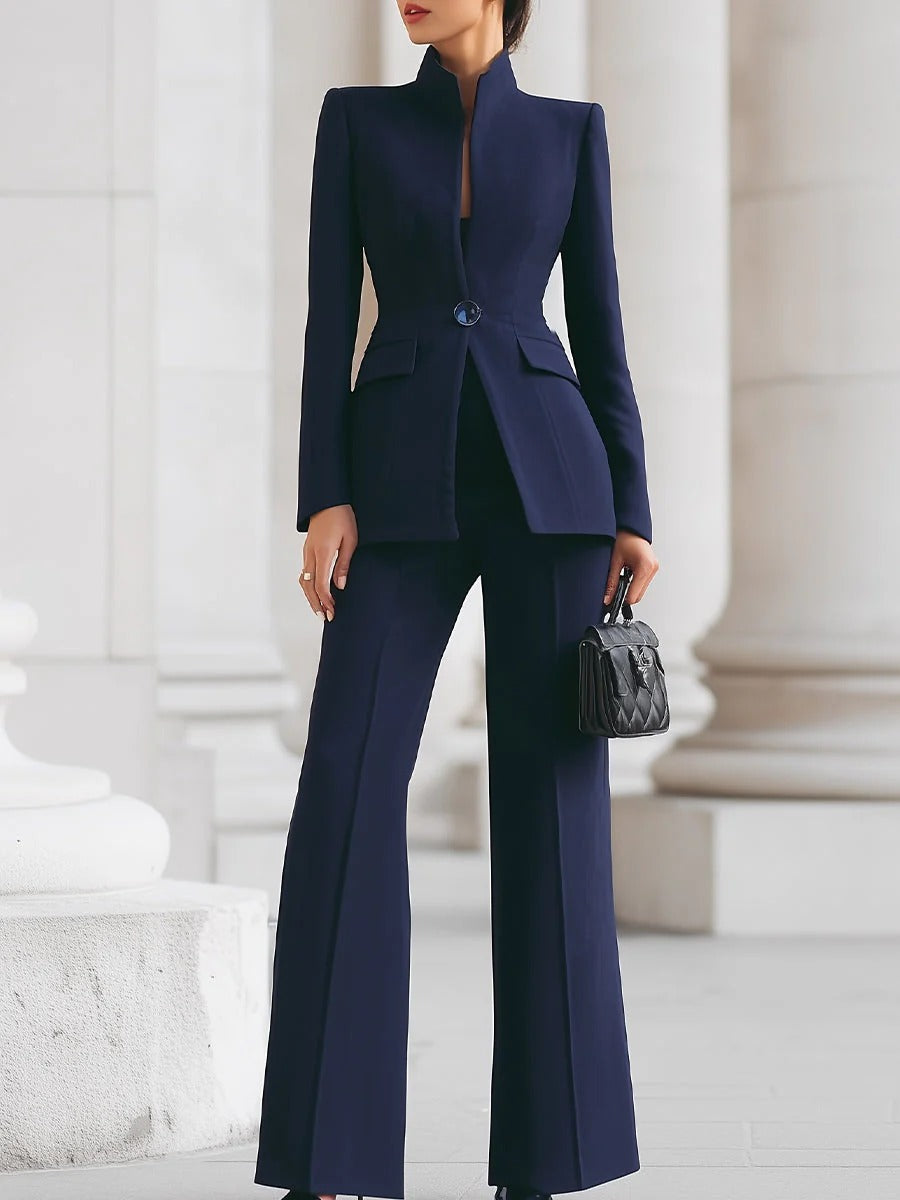Edurne | Traje de Pantalón Elegante de Textura Suave