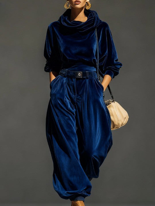 Conjunto de Sudadera y Pantalones de Terciopelo Vivienne