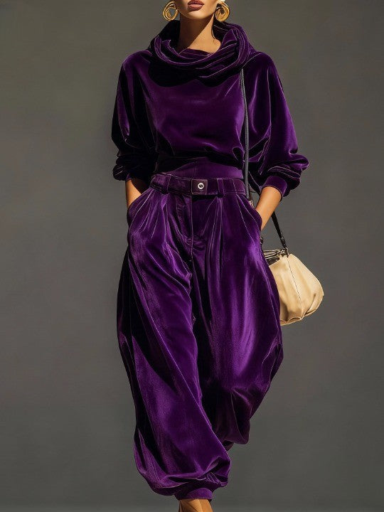 Conjunto de Sudadera y Pantalones de Terciopelo Vivienne