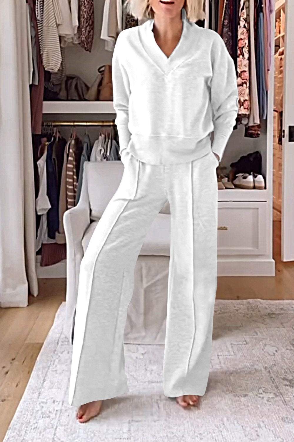 Conjunto de Top y Pantalones V-neck Samantha