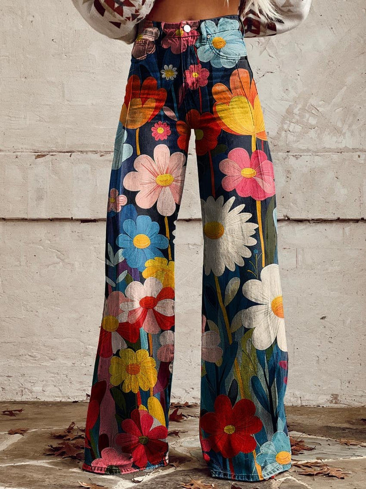 Léna - Pantalones con Flores