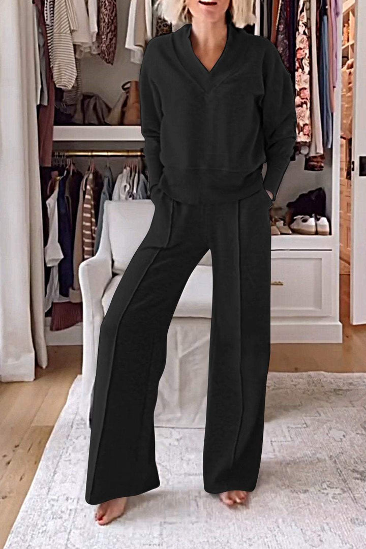 Conjunto de Top y Pantalones en V de Samantha