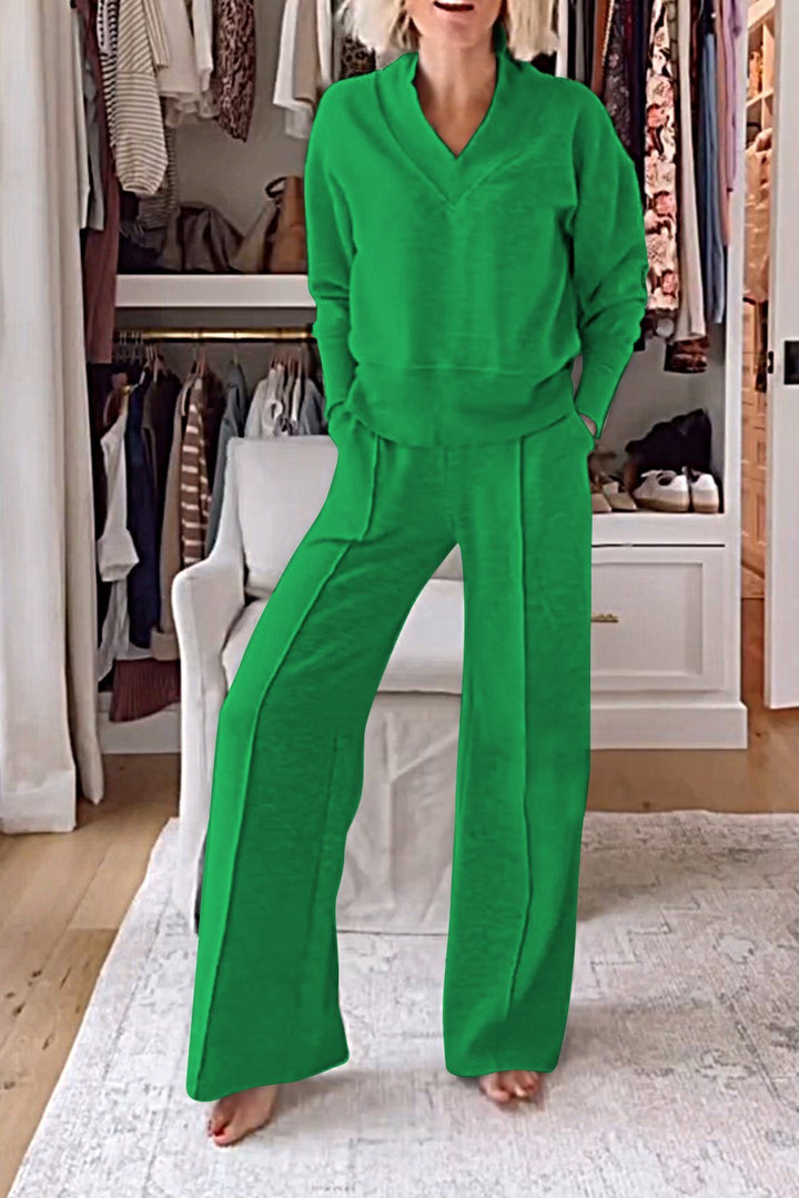 Conjunto de Top y Pantalones V-neck Samantha