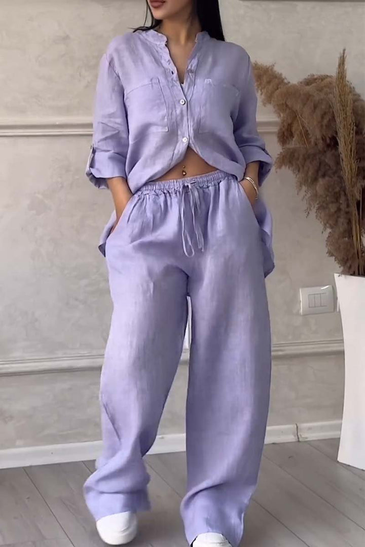 Conjunto Casual de Pantalones de Algodón y Lino Liam