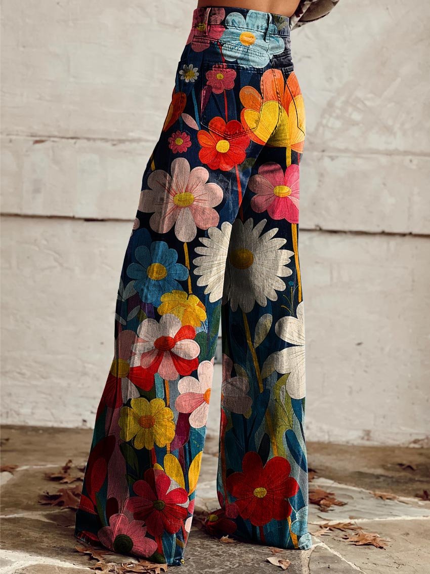 Léna - Pantalones con Flores