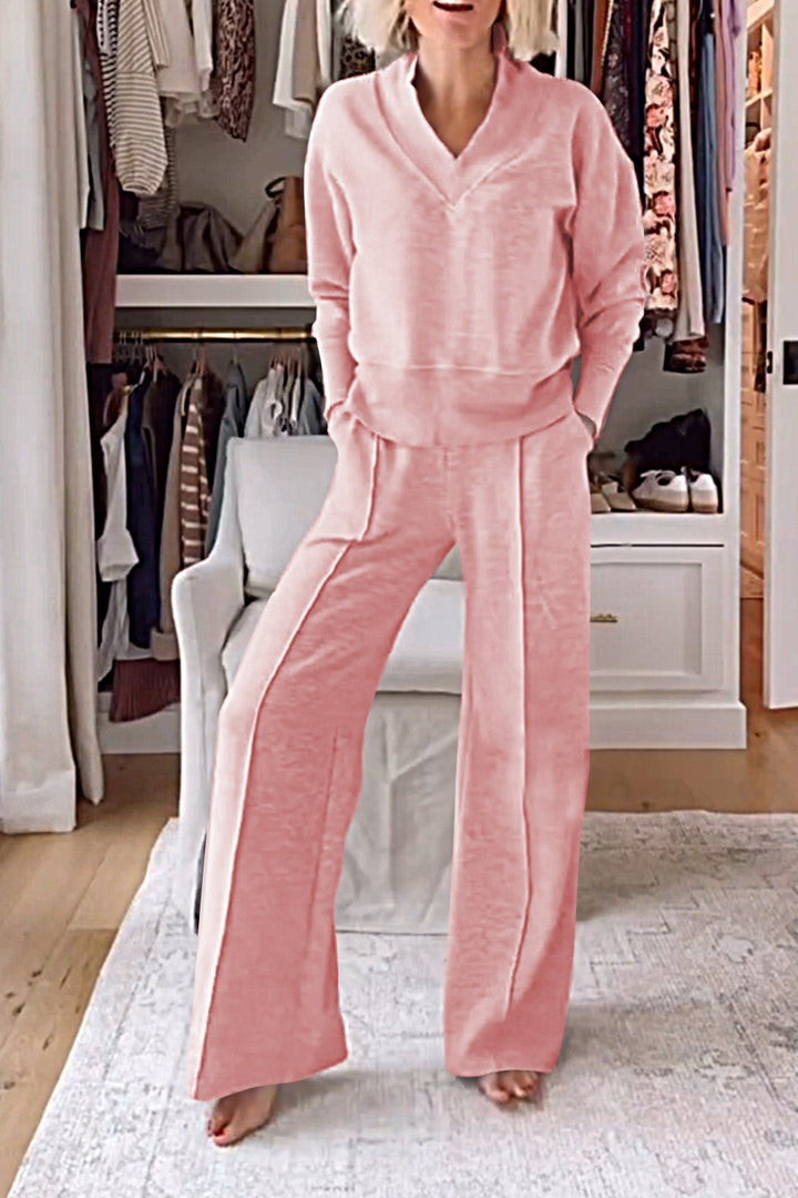 Conjunto de Top y Pantalones V-neck Samantha
