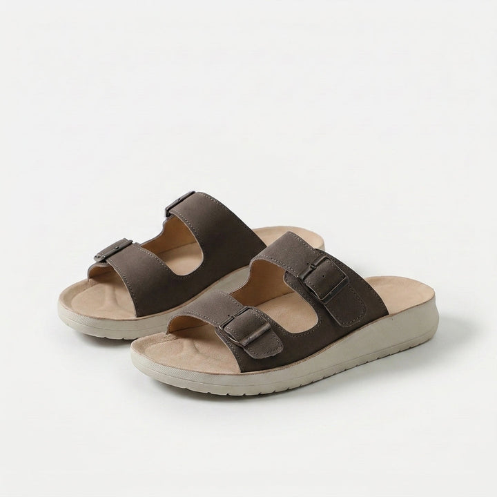 Mae - Sandalias cómodas con doble hebilla ajustable