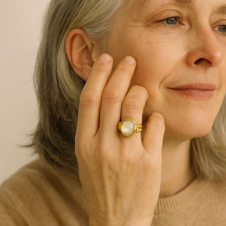 Anillo Elegante de Perlas