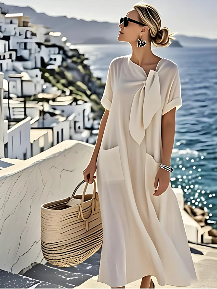 Janet | Vestido Maxi Elegante de Verano con Corte Suelto y Bolsillos