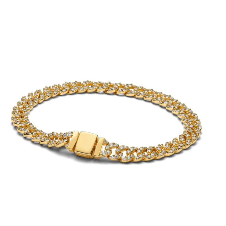 "Pulsera Cubana Pave" se puede traducir como "Pulsera Cubana Pavé".
