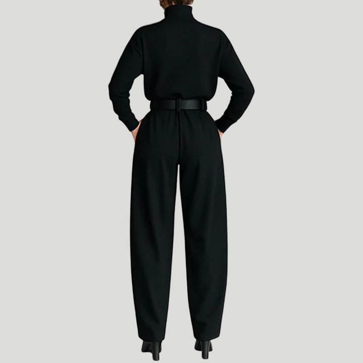 "Julia | Conjunto de cuello alto y pantalón recto" (The title is already in Spanish and does not require translation.)