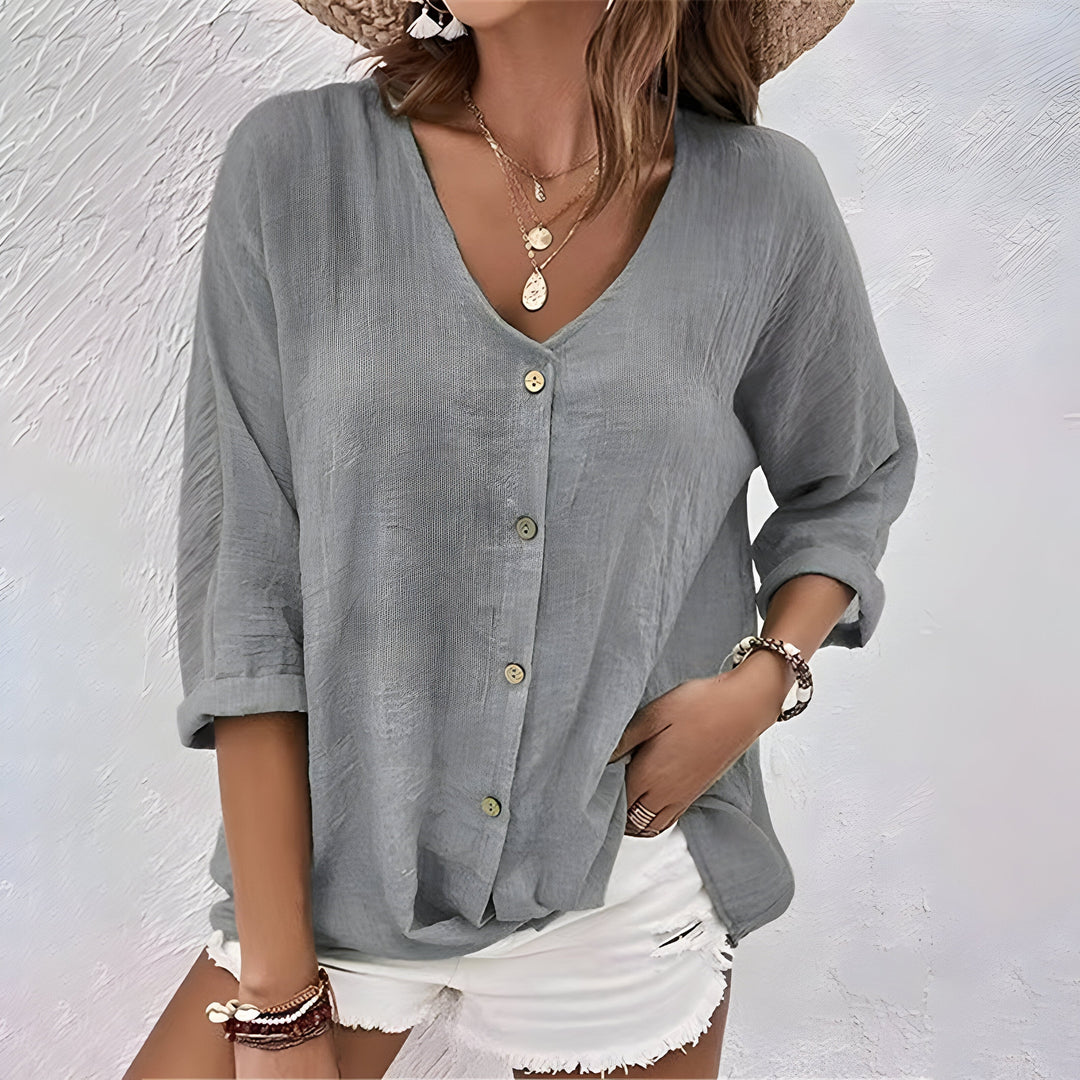 Marcia™ | Blusa Casual con Botones