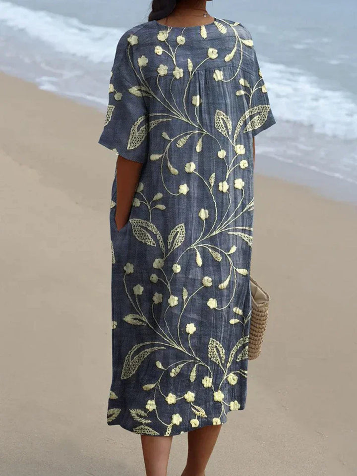 Eleanor | Vestido Maxi Floral de Verano Cómodo