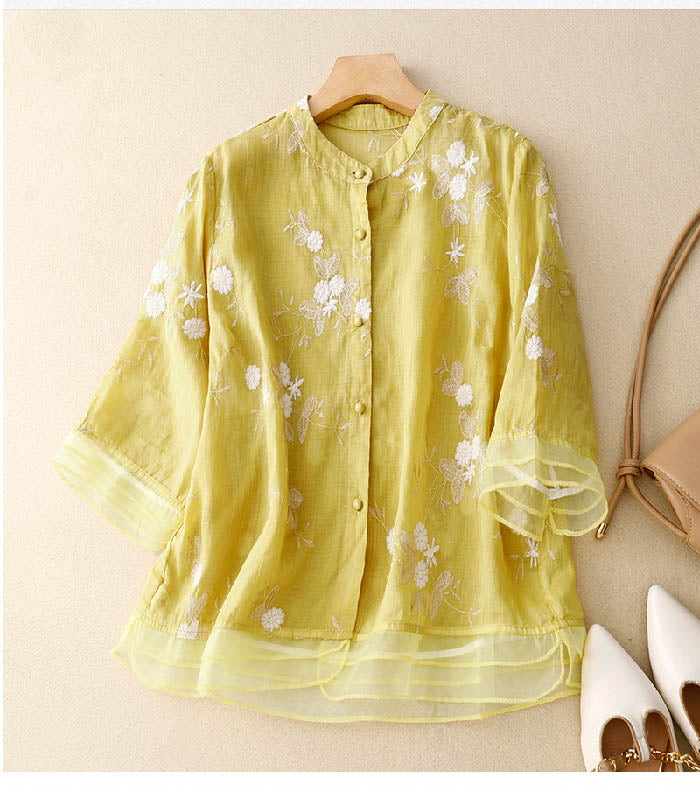Courtney™ | Blusa Elegante con Acentos Florales